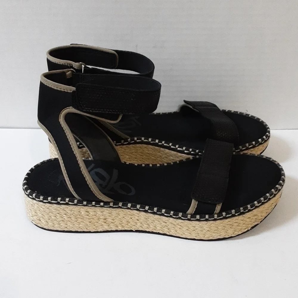 OTBT Reflector espadrilles Women's Black vacations beach casual office Y2K 11M